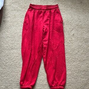 PINK red campus sweatpants